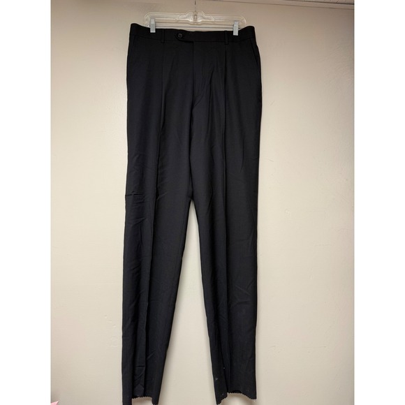 Hugo Boss Dress Pants Mens 36R Black New Dr Hook US 100% Virgin Wool 17806/050